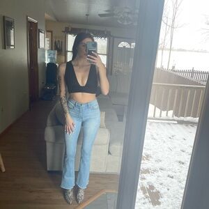 Oh Polly Deep V Crop Top